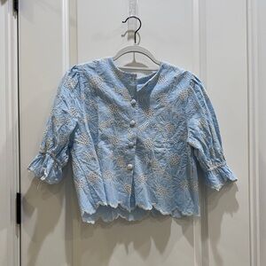 Blue Lace Women's Top